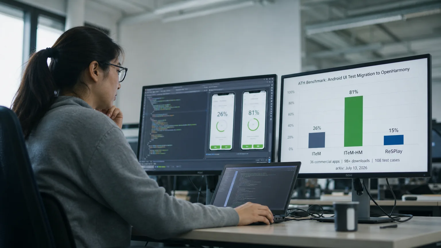 Editorial image for New Benchmark Shows ITeM-HM Triples Success Rate for Migrating Android Tests to OpenHarmony