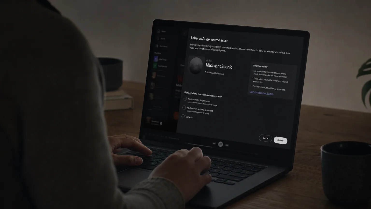 Editorial image for Spotify Will Tag AI-Generated Artist Personas Starting in September